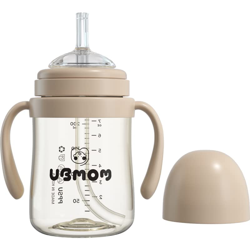 UBMOM No-Spill Sippy Cup backflow disk prevents leaks during warm liquid sips.