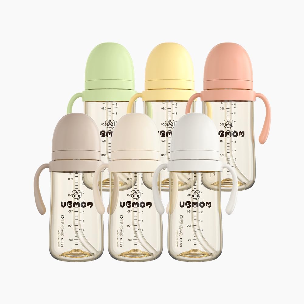 UBMOM sippy cup melon 360-degree rotating handle reduces wrist strain