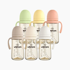UBMOM sippy cup melon 360-degree rotating handle reduces wrist strain