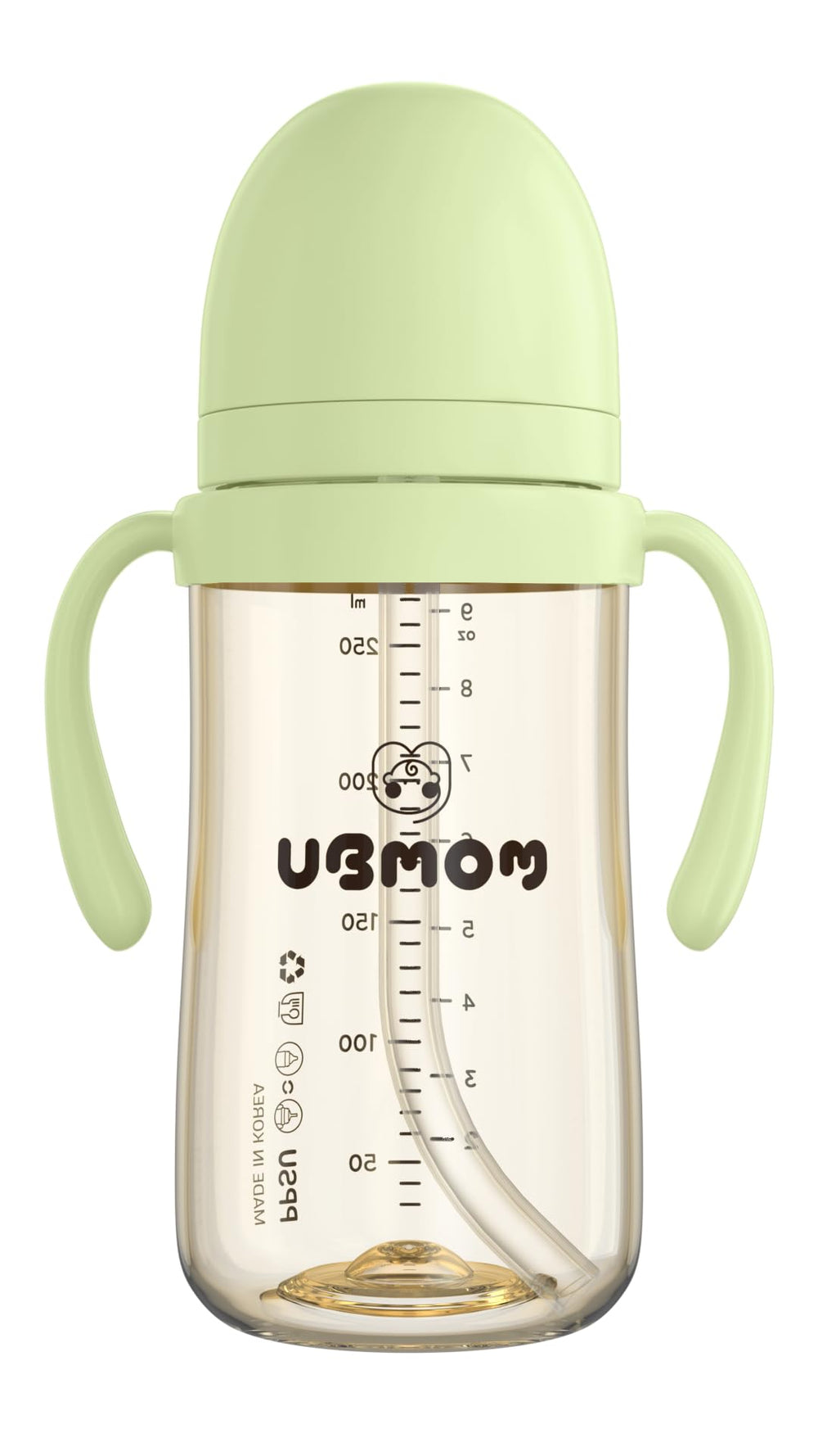 UBMOM sippy cup melon straw assembly shows easy replacement straw