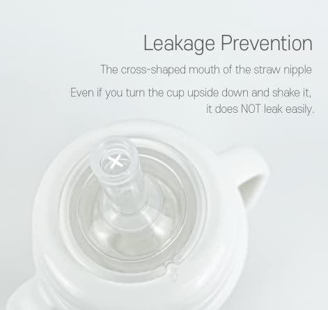 UBMOM straw-nipple set demonstrates compatibility with 200ml and 280ml cups.