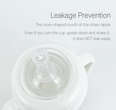 UBMOM straw-nipple set demonstrates compatibility with 200ml and 280ml cups.