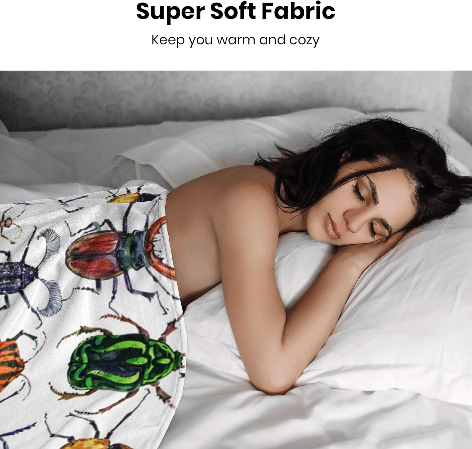 ubnlkto beetle baby blanket tummy-time design encourages sensory exploration