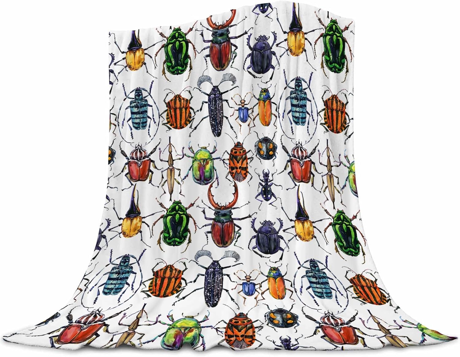 ubnlkto beetle baby blanket ultra-soft flannel texture for cozy newborn snuggles