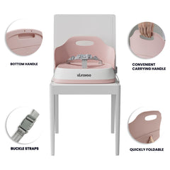 UBRAVOO booster seat non-slip base keeps chairs stable during use.