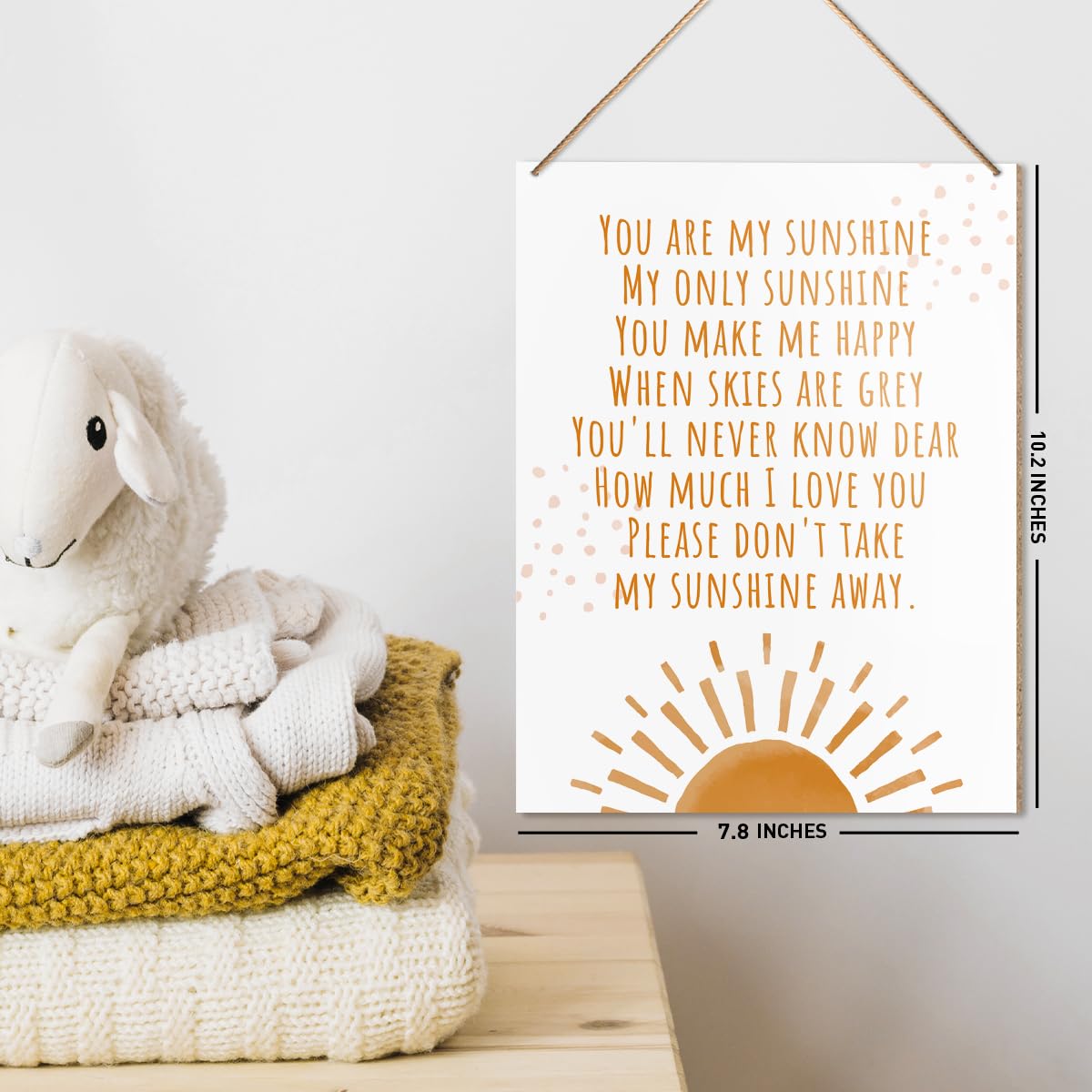 UDNADKEX boho nursery wall sign Make Me Happy adds cozy charm