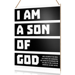 UDNADKEX wall sign closeup with wooden finish and scripture text for nursery decor