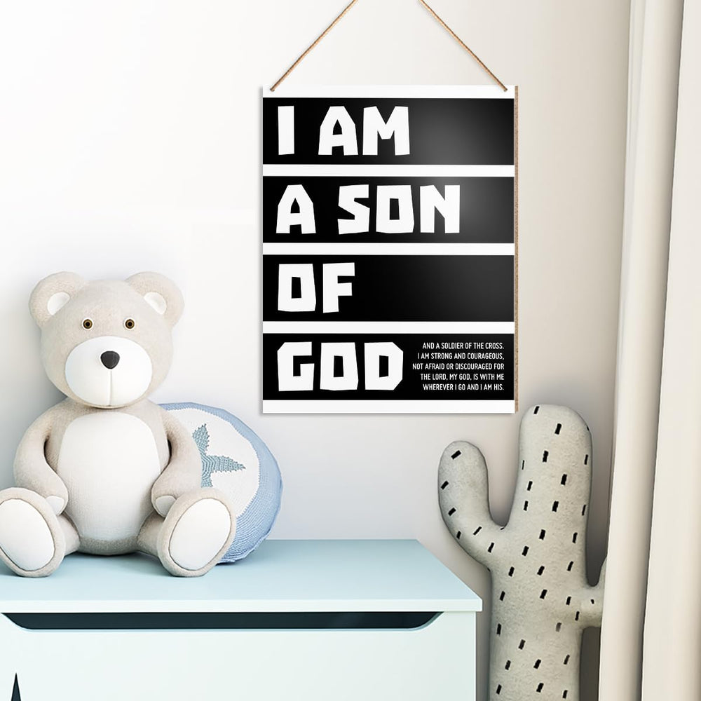 UDNADKEX nursery decor wall sign in bright boy room setup