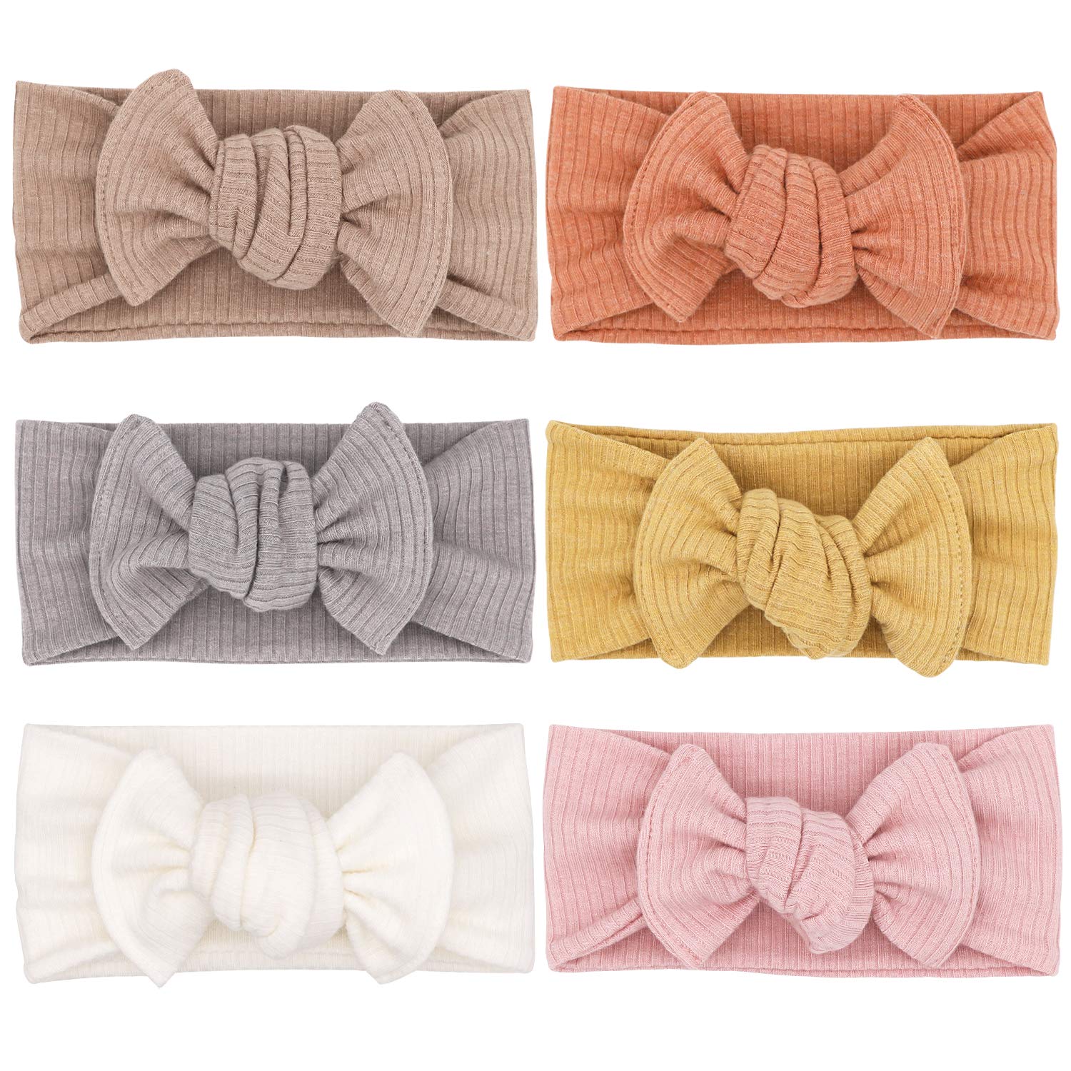 UeeSum dusty rose headband bow with soft stretch for comfy newborn wear