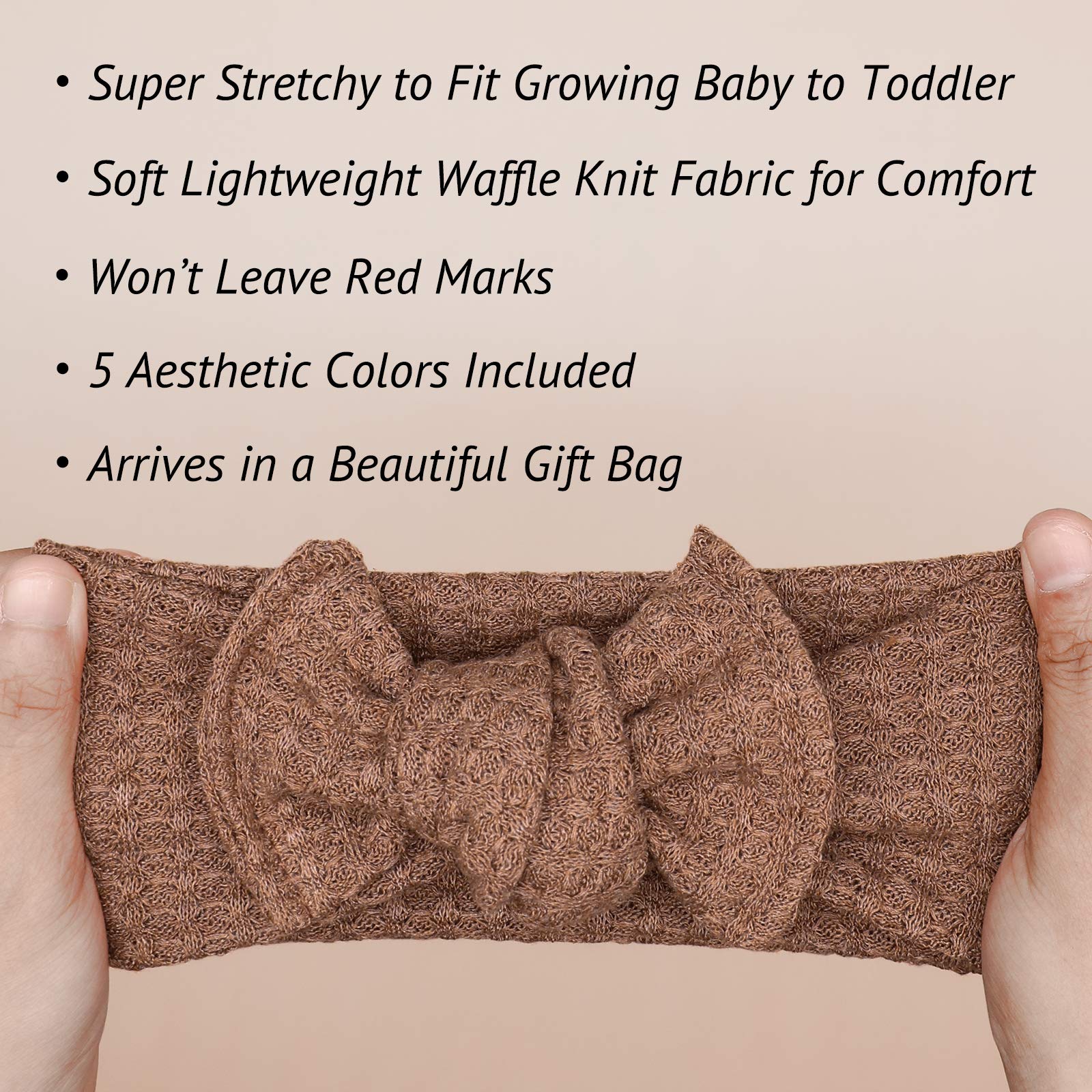 UeeSum headbands blush color with bow for everyday outfits