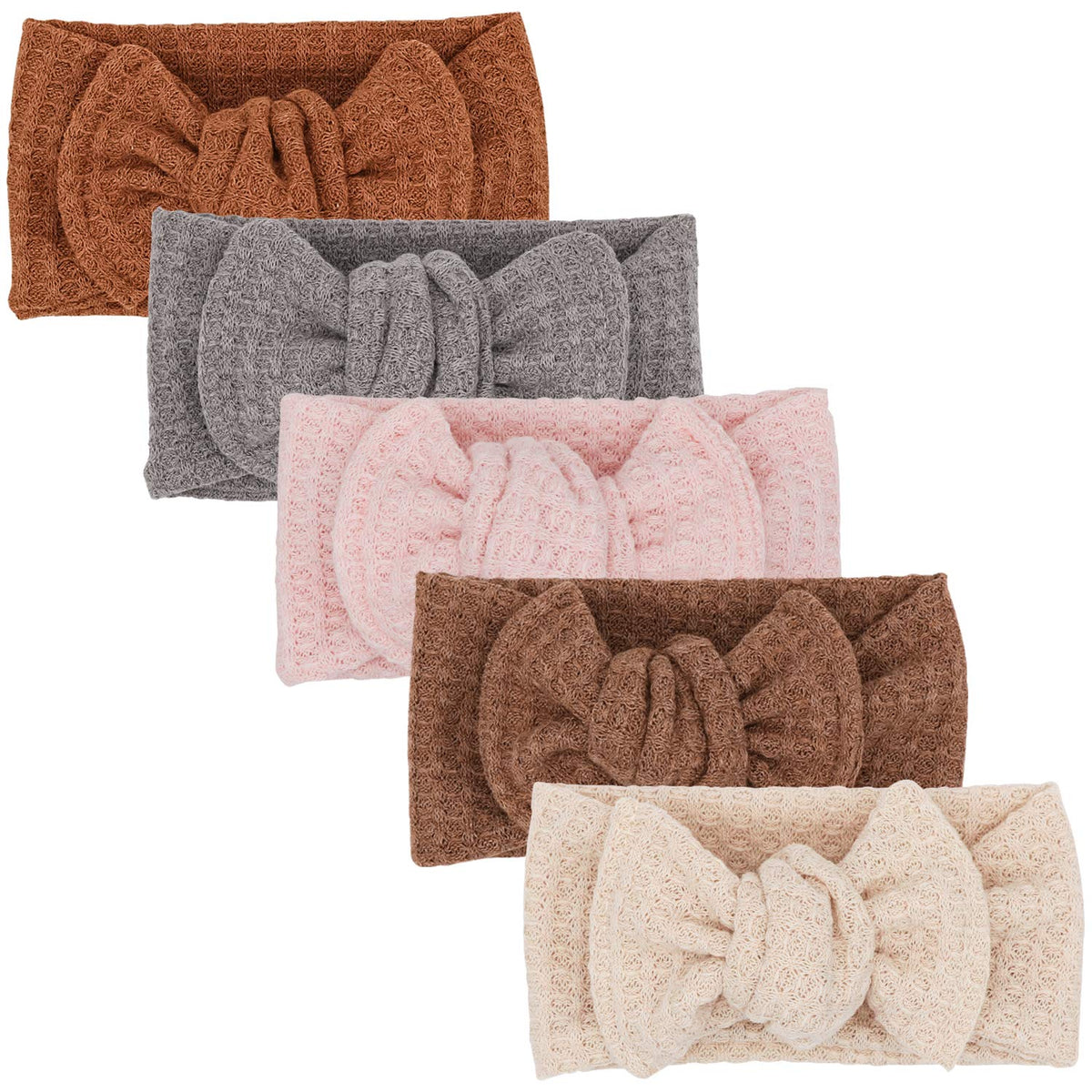 UeeSum headbands cream color for newborns with soft, mark-free wear