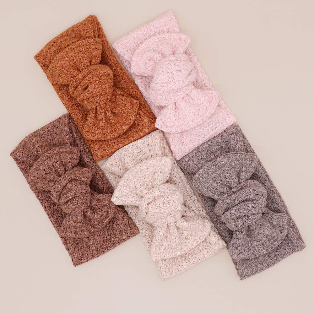 UeeSum headwrap ribbed-knit brown matches winter outfits
