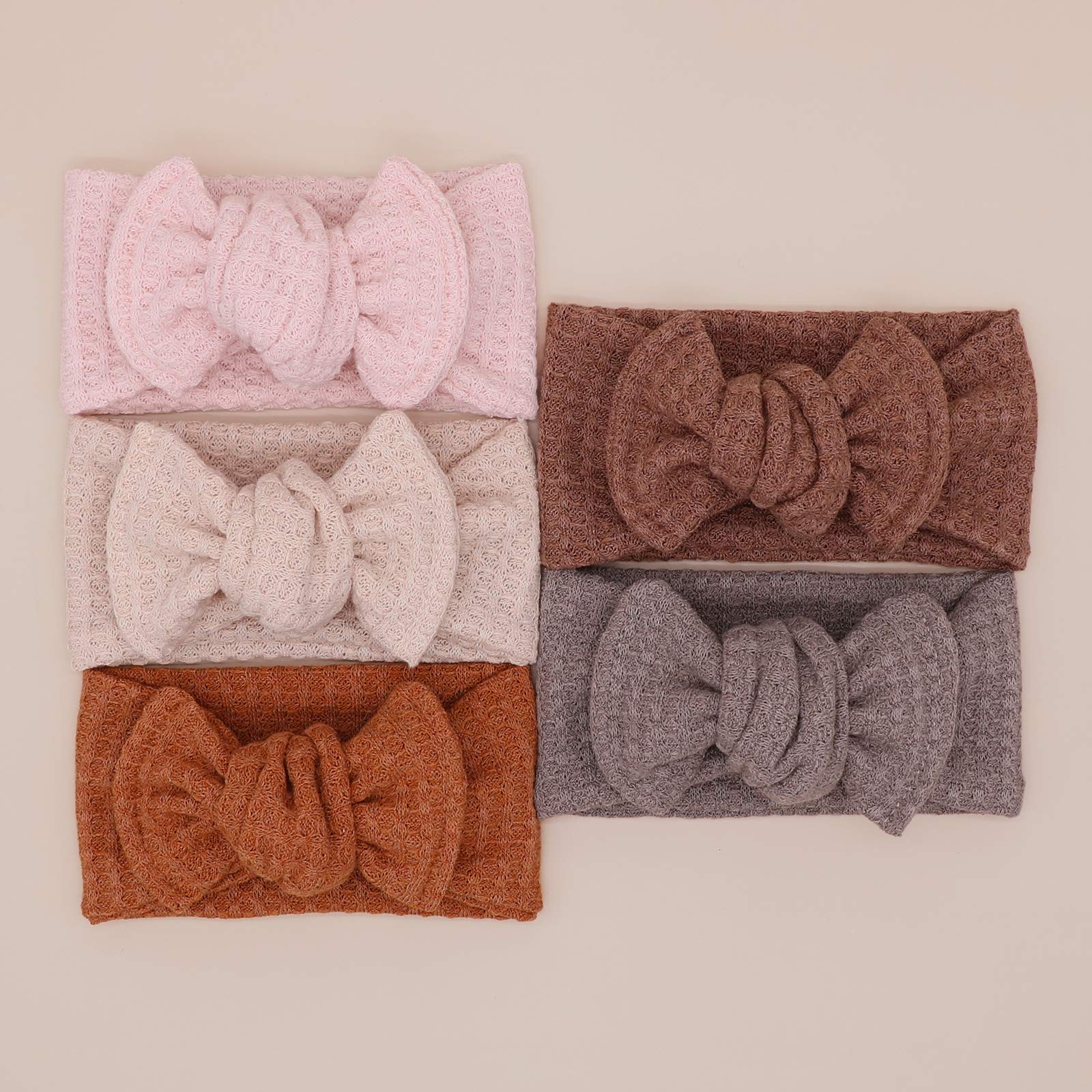 UeeSum headwrap waffle-knit cinnamon texture looks cozy for autumn