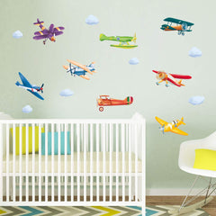ufengke airplane wall stickers colorful clouds create magical nursery ambiance