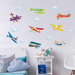 ufengke airplane wall stickers kids-bedroom-decor adds playful theme to kids room