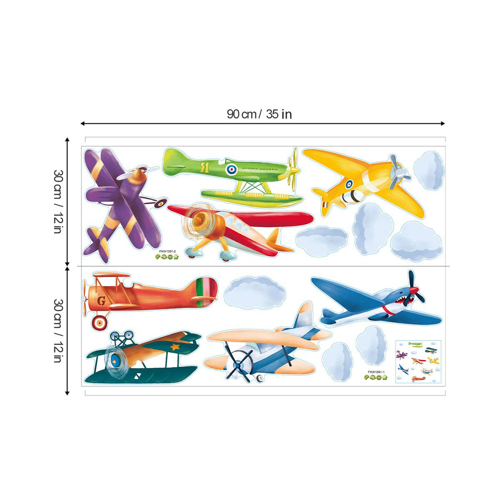 ufengke airplane decals adhere to smooth surfaces like walls and doors