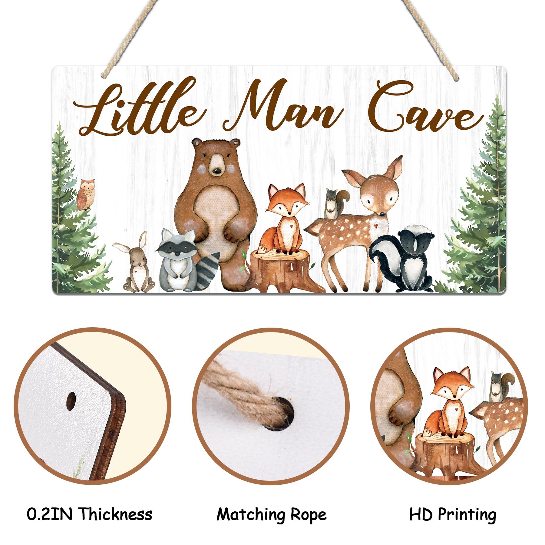 Uflashmi wood sign for baby boy room adds a playful focal point.
