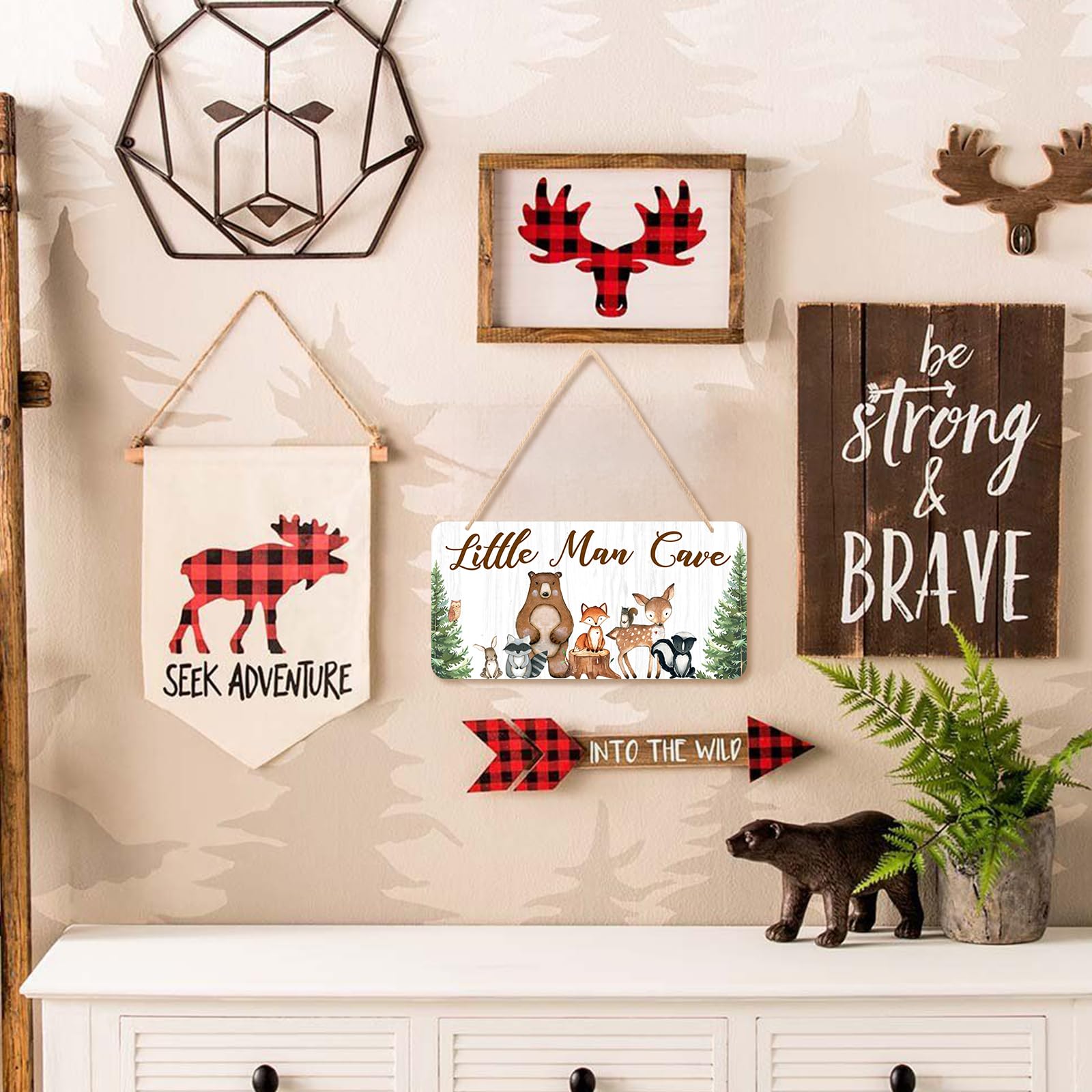 Uflashmi sign with jute rope for easy wall mounting in minutes.
