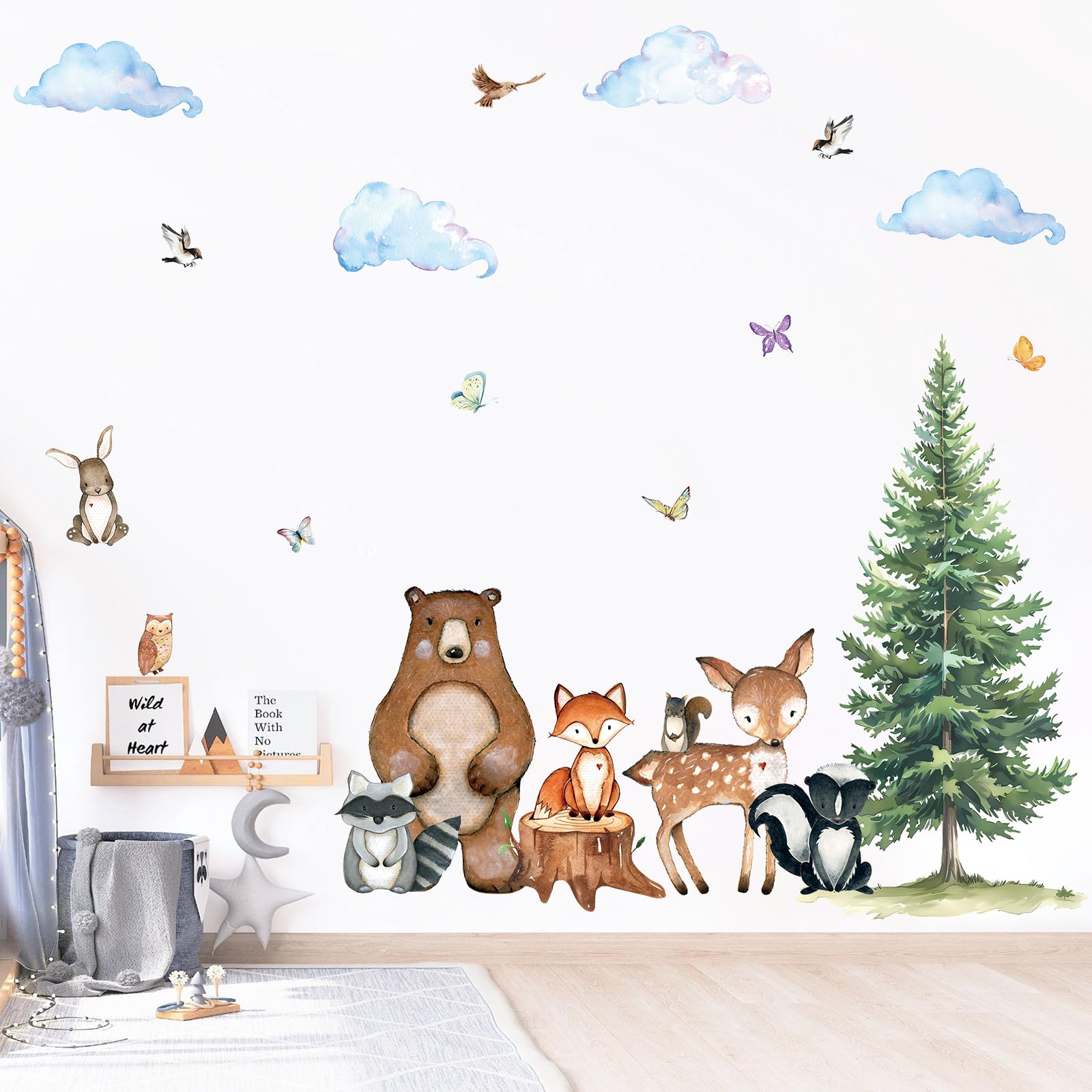 Uflashmi woodland baby room decor squirrel accent for cozy vibes