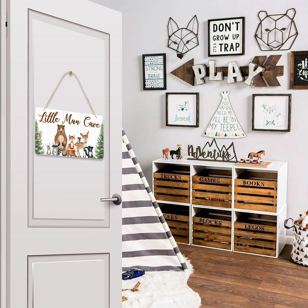 Uflashmi woodland-themed nursery sign brings nature-inspired vibe.