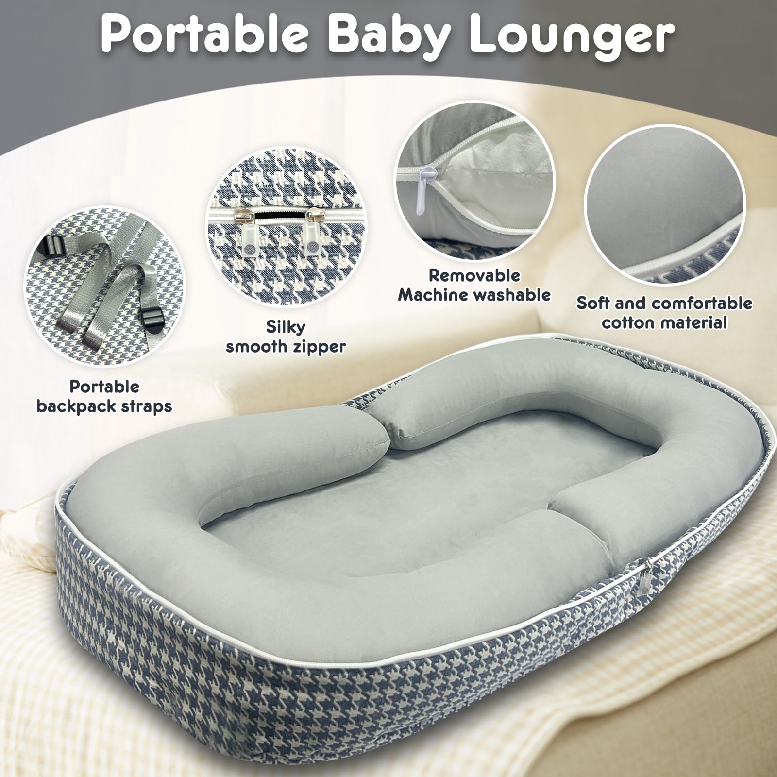 UGRASEA baby-lounger breathable-surface keeps baby cool and comfy