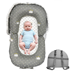 UGRASEA baby lounger folded into backpack mode for travel convenience