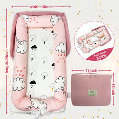 UGRASEA Baby Lounger open with breathable cotton for comfy naps.