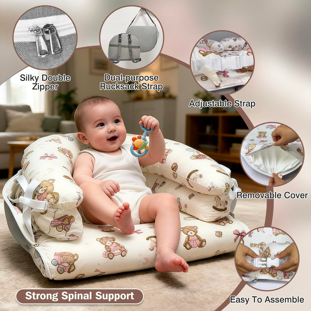 UGRASEA Baby Lounger removable cover is machine washable.