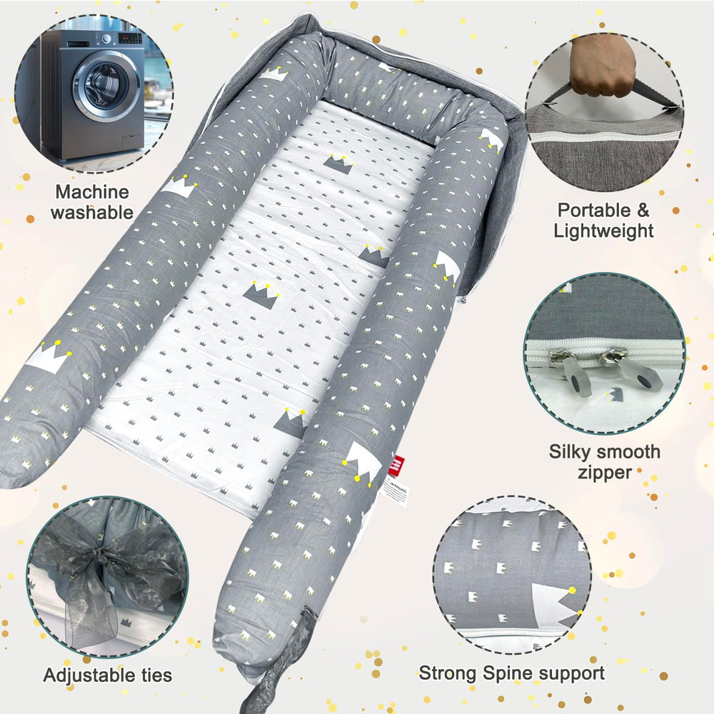 UGRASEA baby lounger with removable cover for simple cleaning.