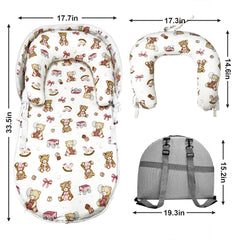 UGRASEA Baby Lounger with adjustable straps ready for travel.