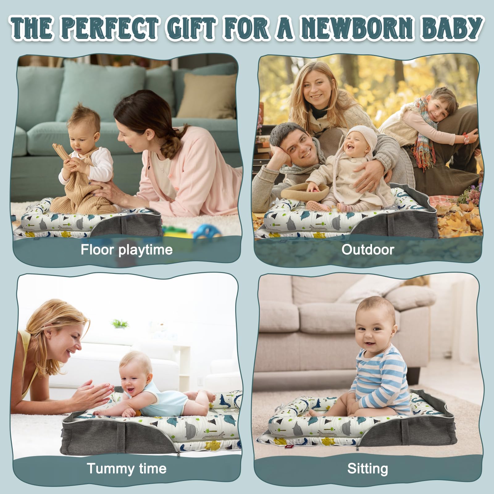 UGRASEA Baby Lounger on travel bag illustrates home-to-go convenience.