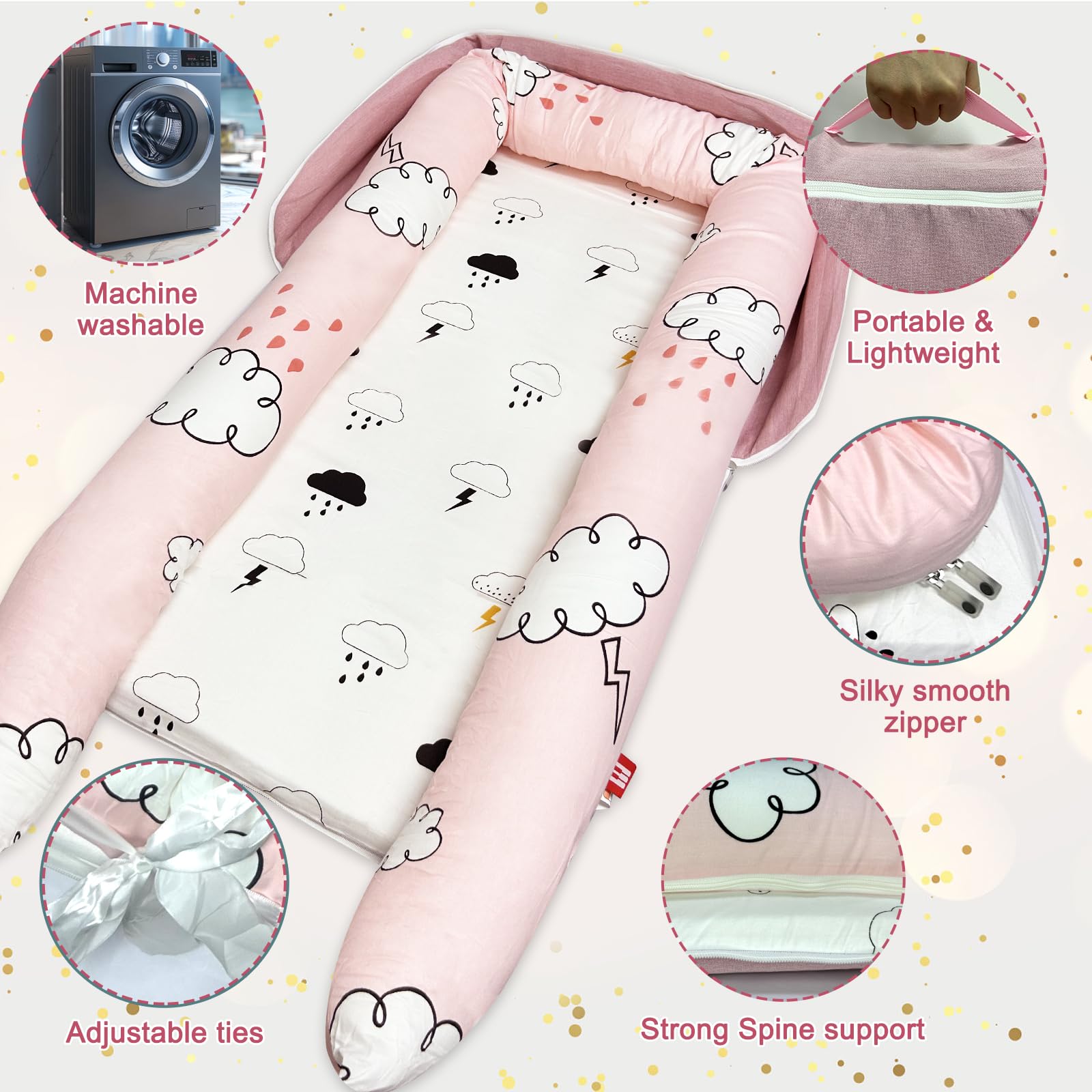 UGRASEA Baby Lounger ideal for travel and home use.