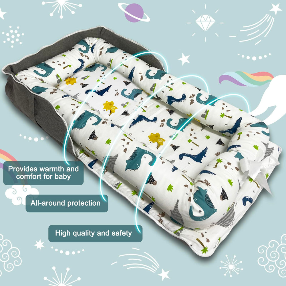 UGRASEA Baby Lounger wrap-around design supports secure bonding during playtime.