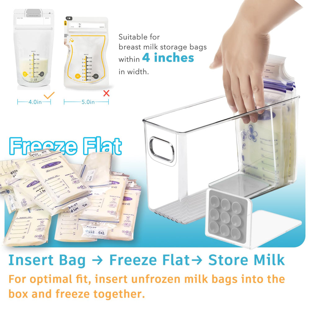 Ugotfeels breastmilk storage container gray in fridge for easy access.