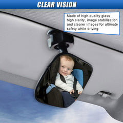UHANBUT 360-degree adjustment adapts to your seat, reducing blind spots.