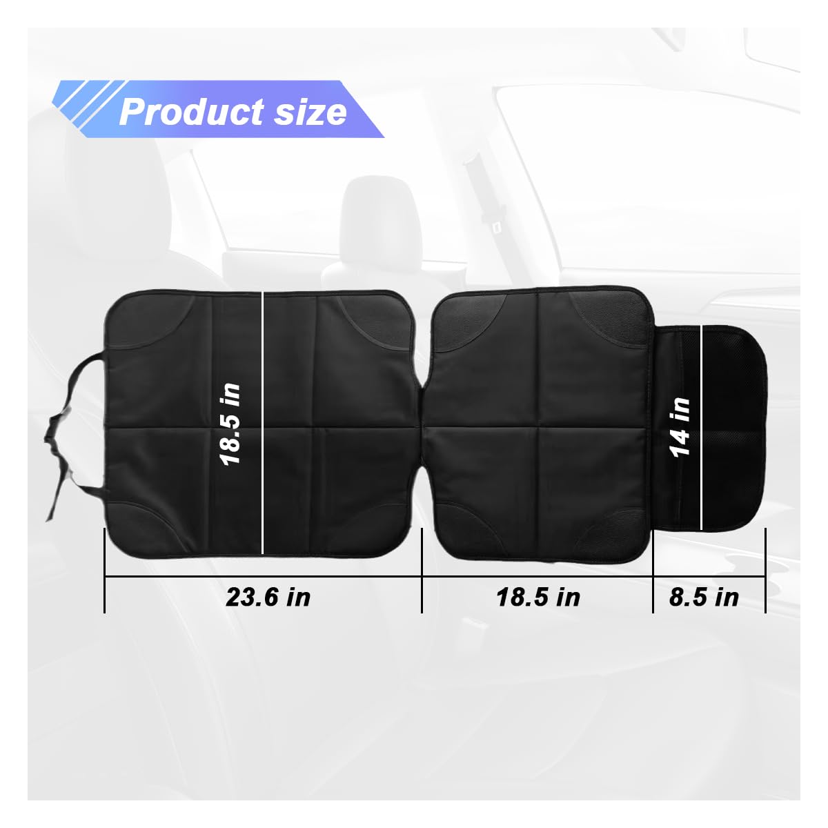 UHANBUT car seat protector anti-slip back keeps seat in place during rides
