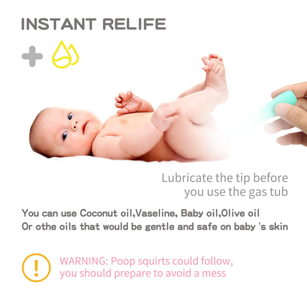 Uhfi gas reliever with ergonomic handle for easy, confident parent use.