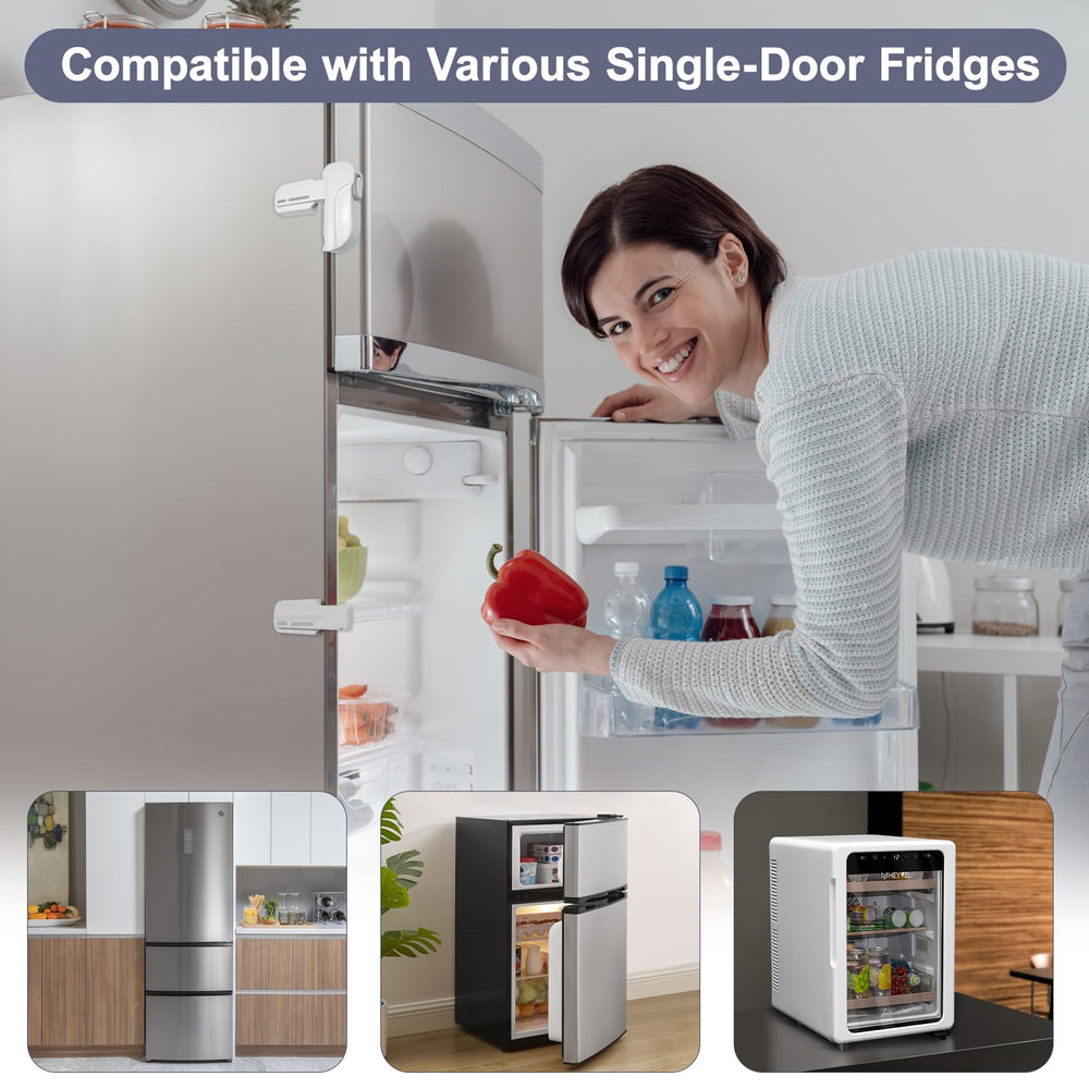 Uhimooi fridge lock uses 3M tape for strong, residue-free adhesion.