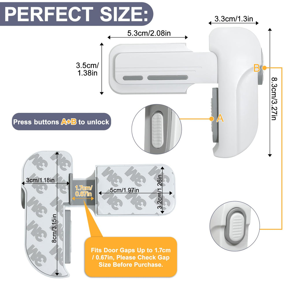 Uhimooi fridge lock ABS plastic build for durable daily use.
