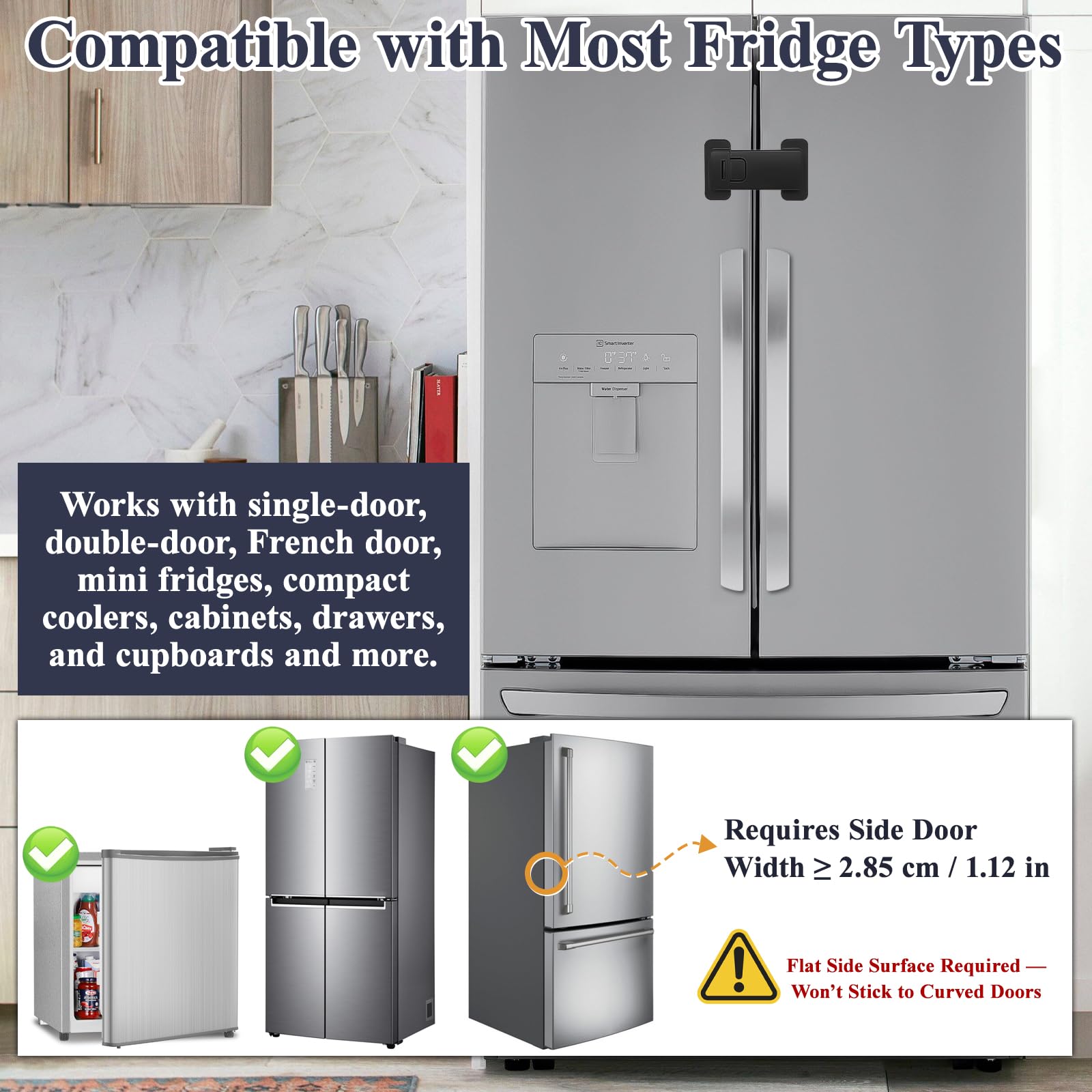 Uhimooi fridge lock used on cabinets and drawers enables easy safety