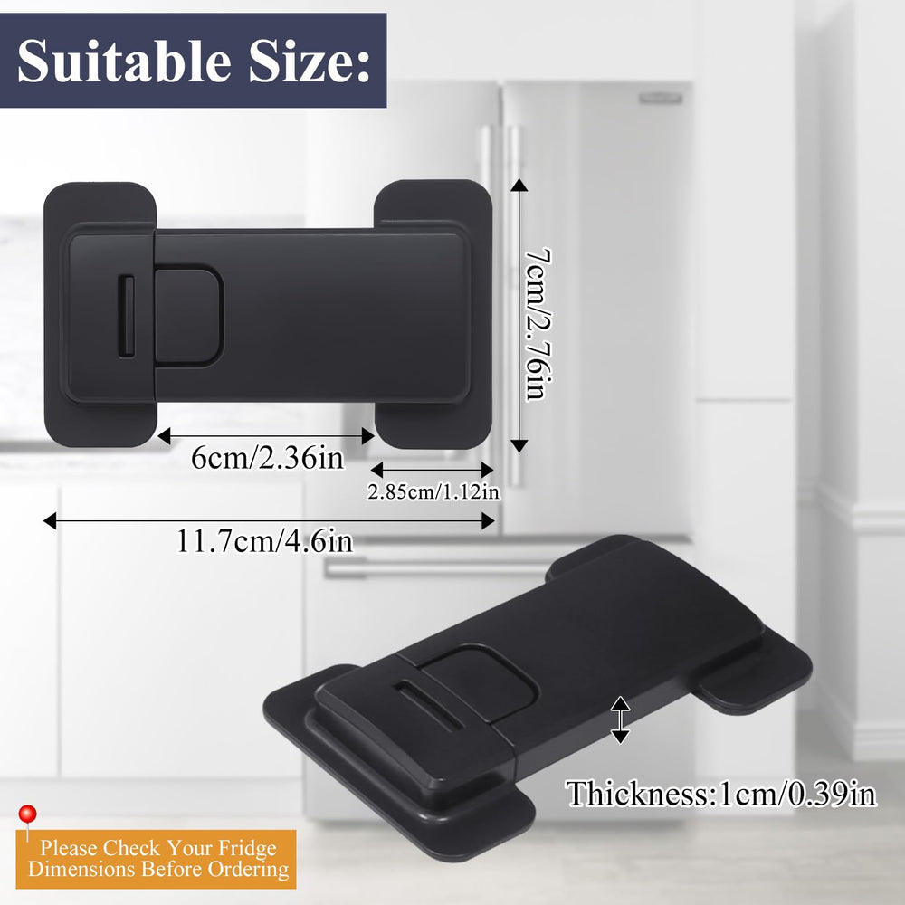 Uhimooi fridge lock fits French double doors up to 2.4 inches
