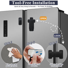 Uhimooi fridge lock on kitchen cabinet enhances babyproofing in daily life