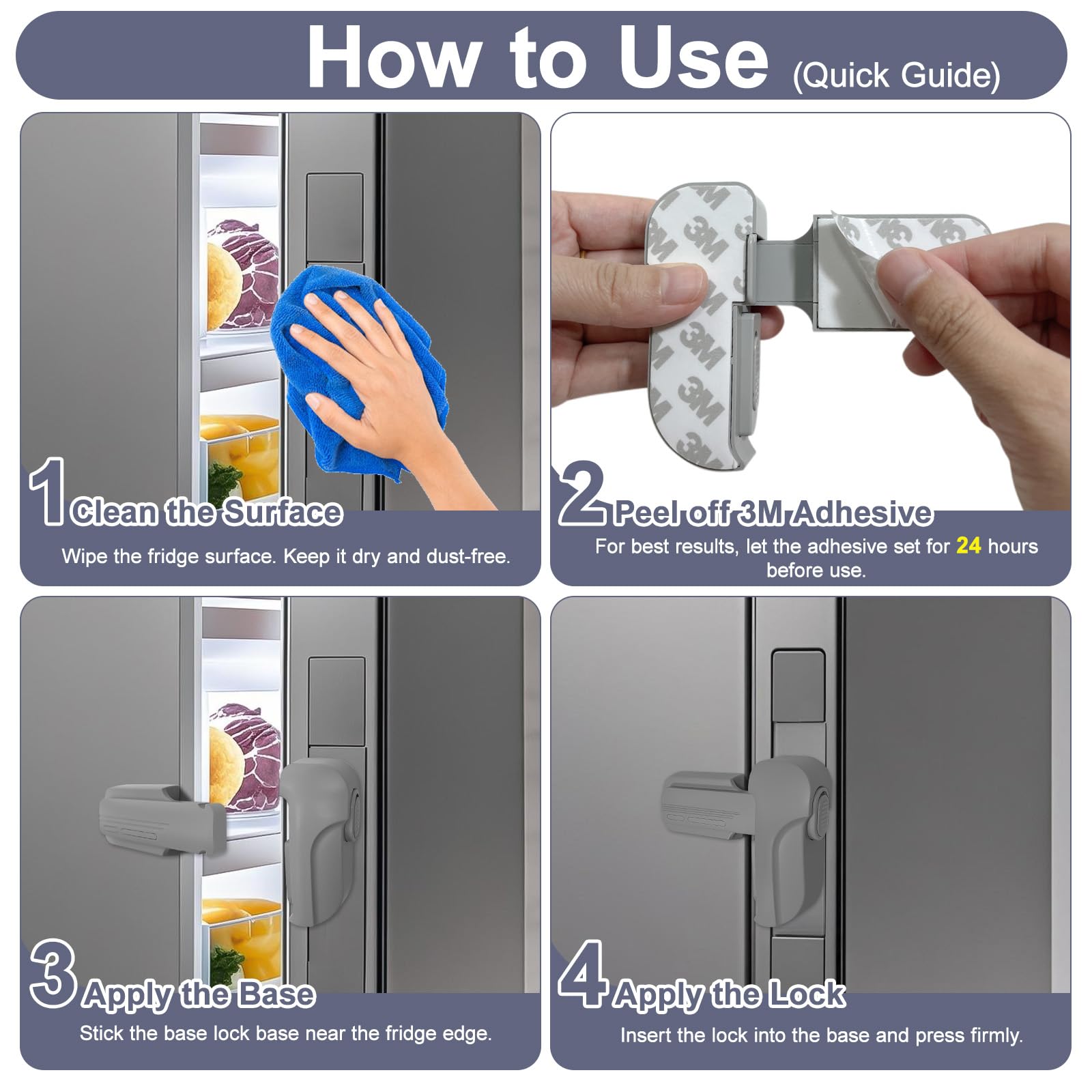 Uhimooi fridge lock on a mini-fridge shows versatile safety for small appliances.