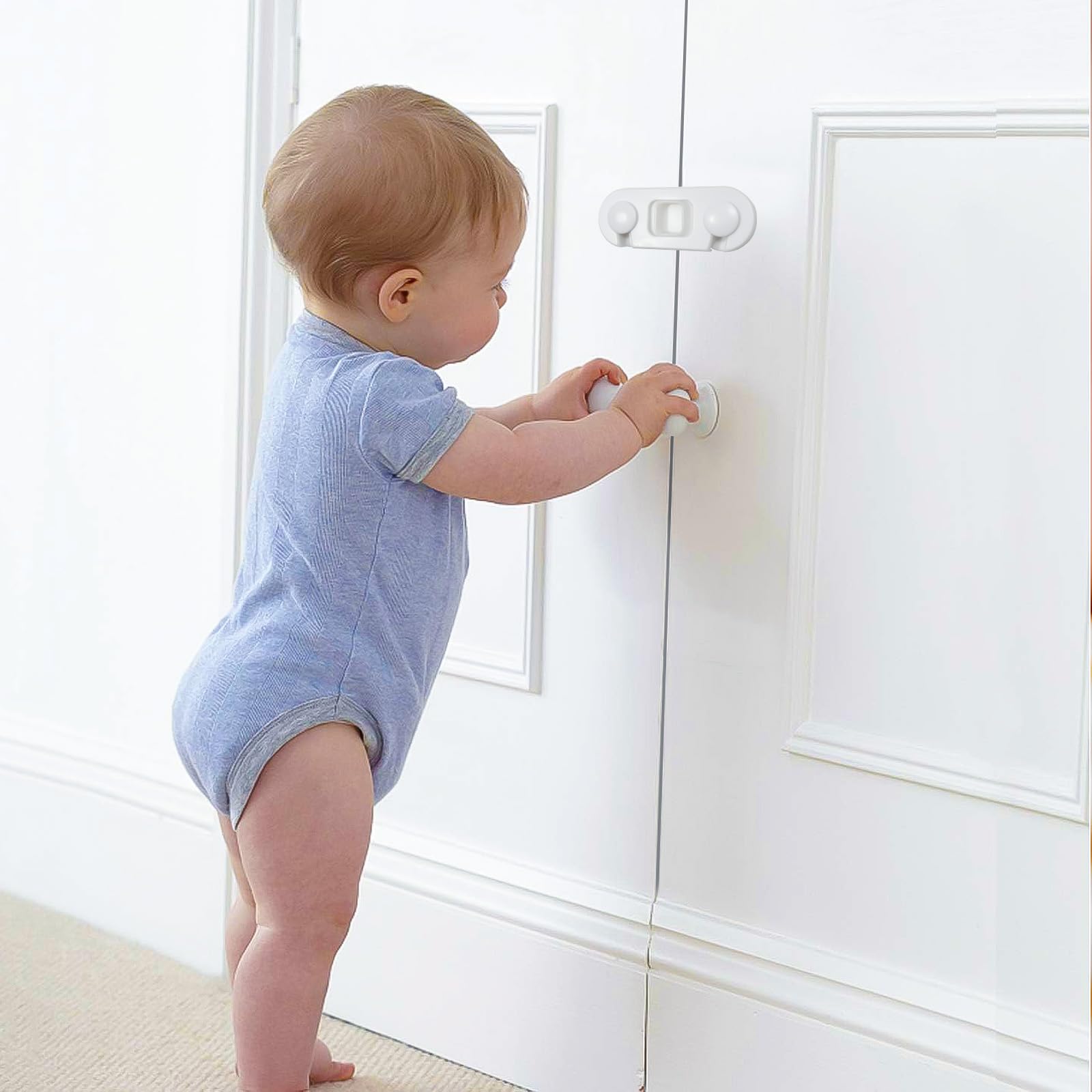 Uhimooi fridge lock multipurpose use secures fridges, cabinets, and drawers.