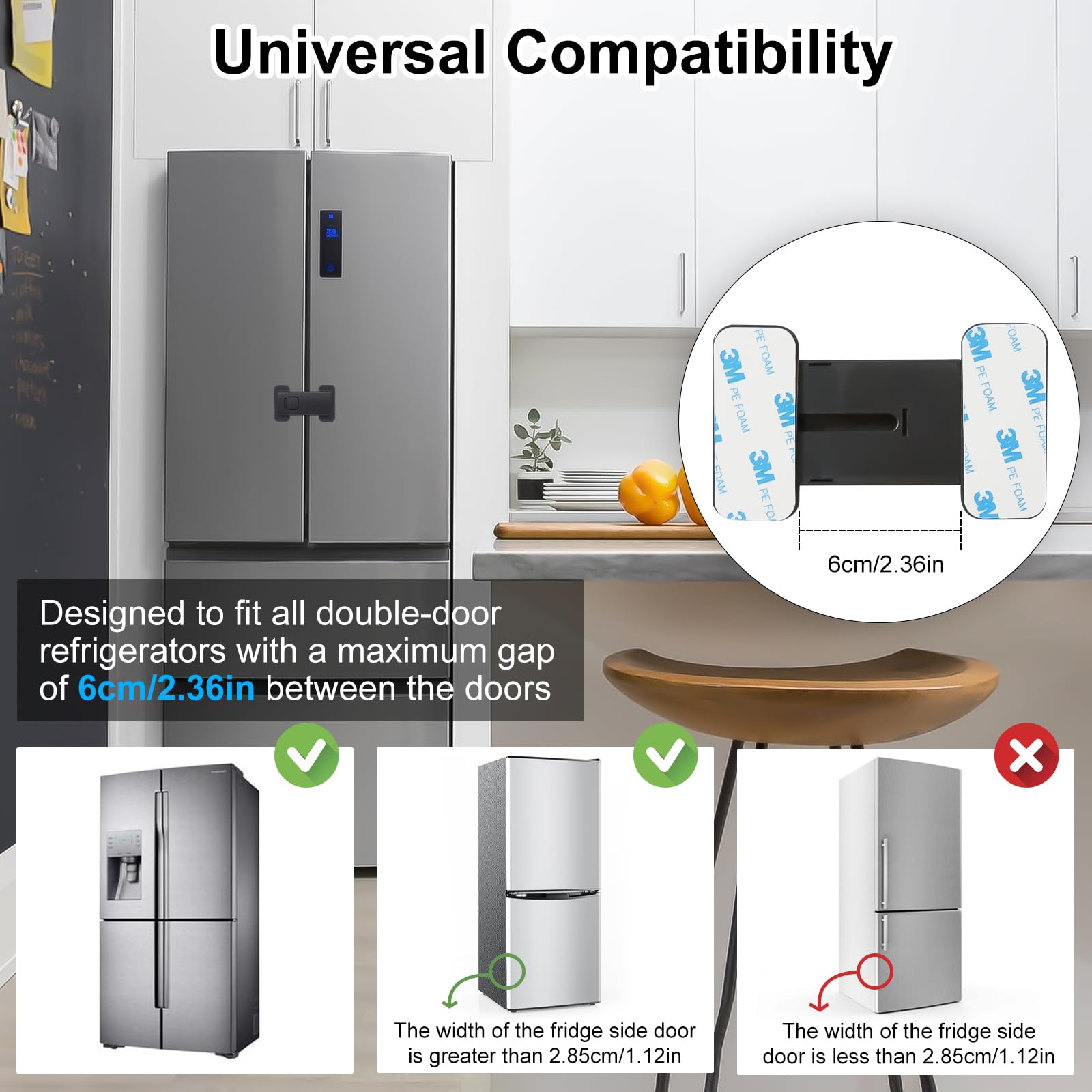 Uhimooi fridge lock installed tool-free for quick childproofing