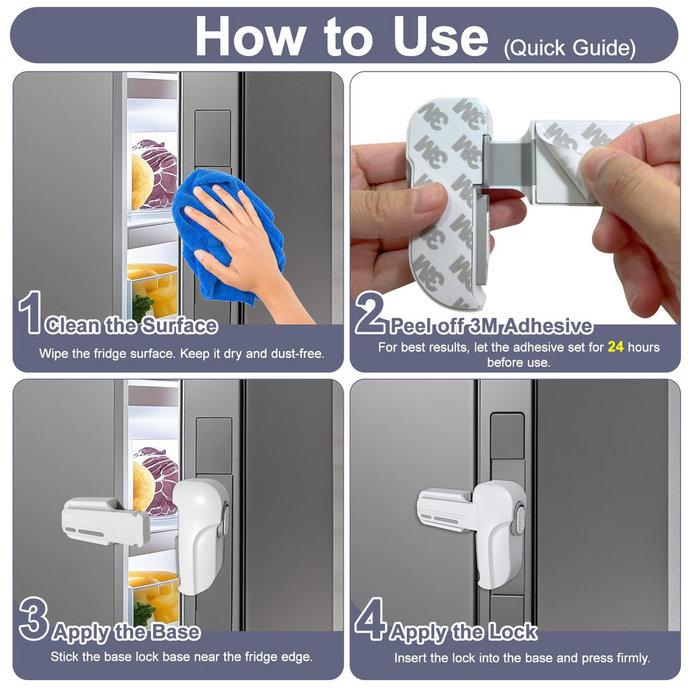 Uhimooi fridge lock adapts to uneven surfaces for versatile placement.