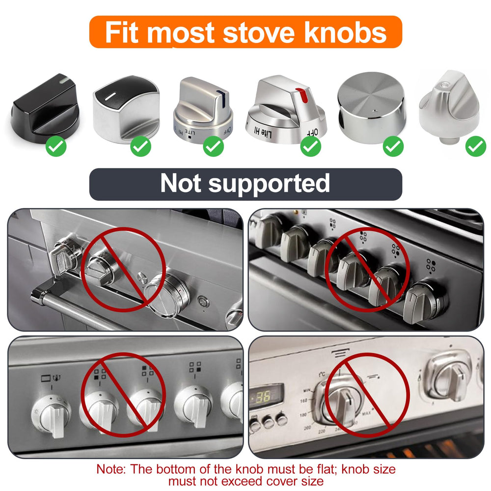 Uhimooi universal-fit knob with measuring marks shows compatibility up to 2.2 inches.