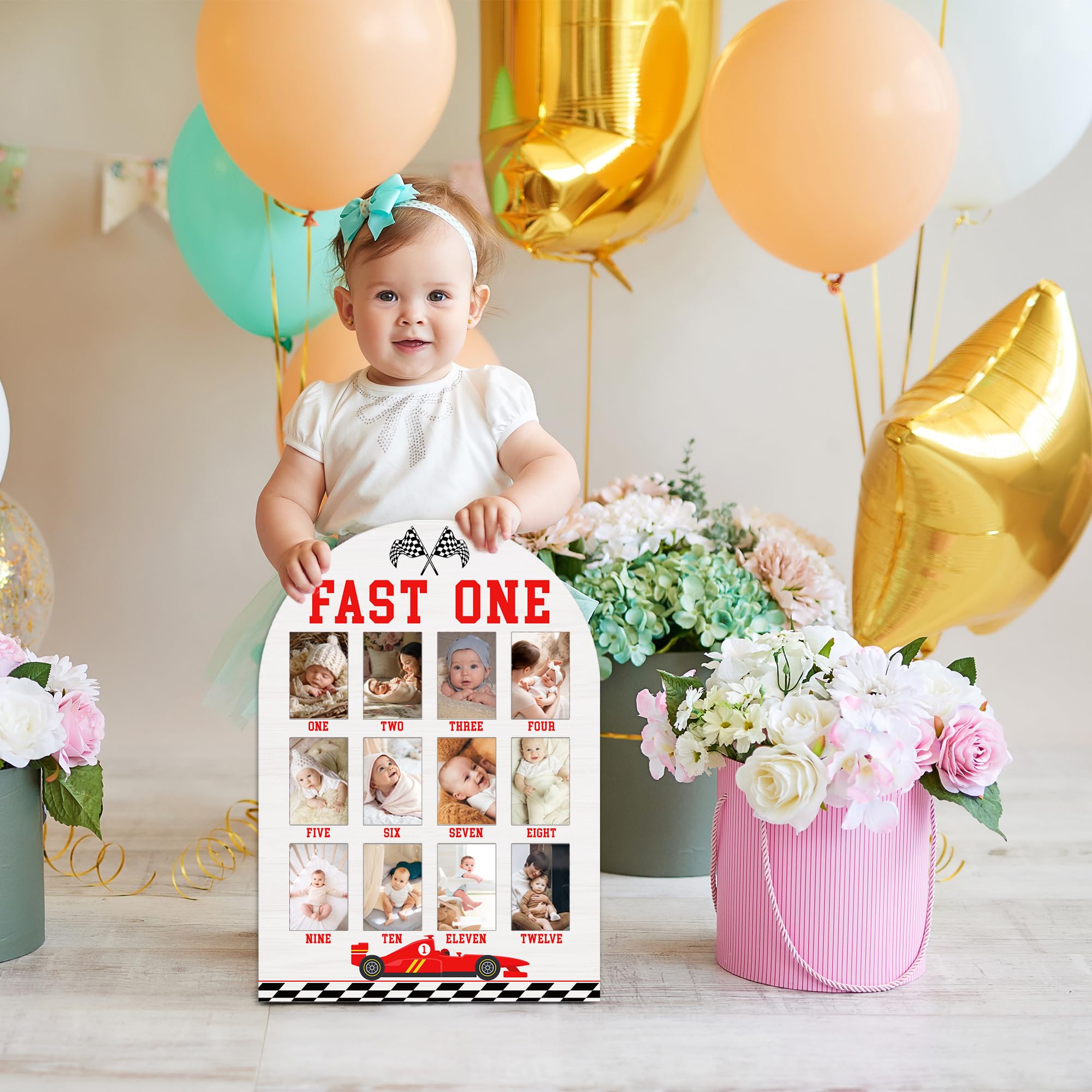 UIBOVA Fast One Photo Board used as bright nursery decor