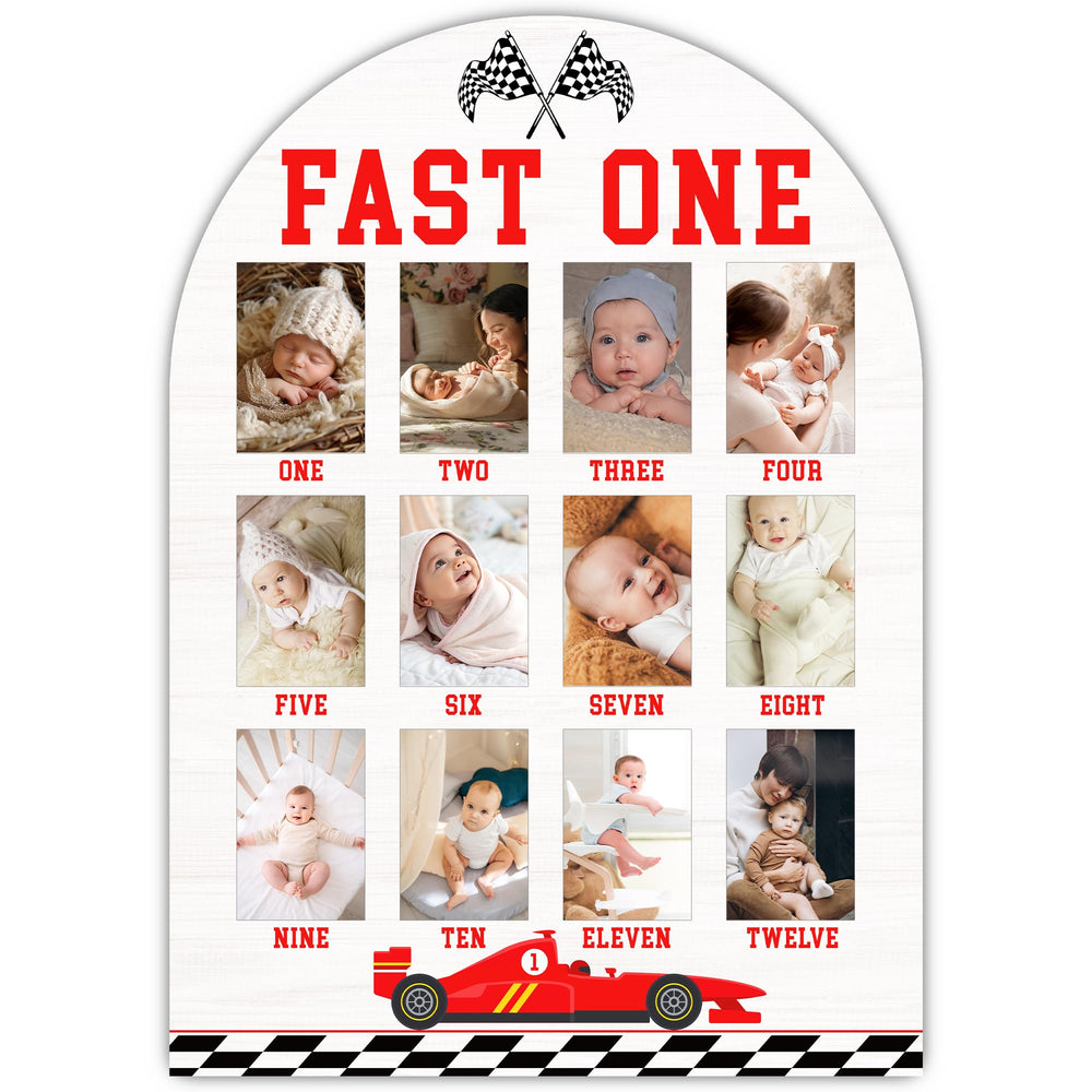 UIBOVA Fast One Photo Board wall display showing baby milestones clearly