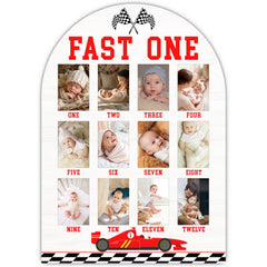 UIBOVA Fast One Photo Board wall display showing baby milestones clearly